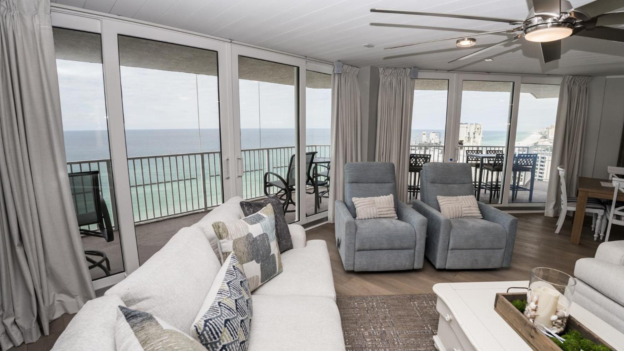 New Rental - 3Br 3Ba Corner Beachfront - 2024 Remodel - 3 Pools, Tiki Hut, Gym, Tennis Panama City Beach Exterior photo