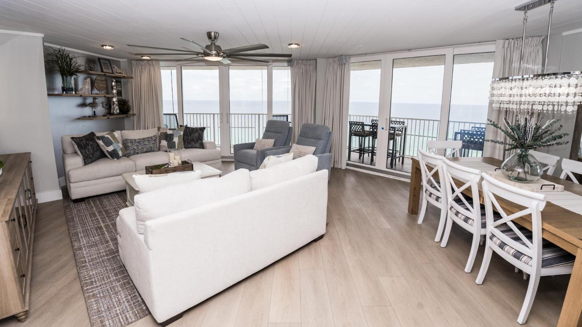 New Rental - 3Br 3Ba Corner Beachfront - 2024 Remodel - 3 Pools, Tiki Hut, Gym, Tennis Panama City Beach Exterior photo